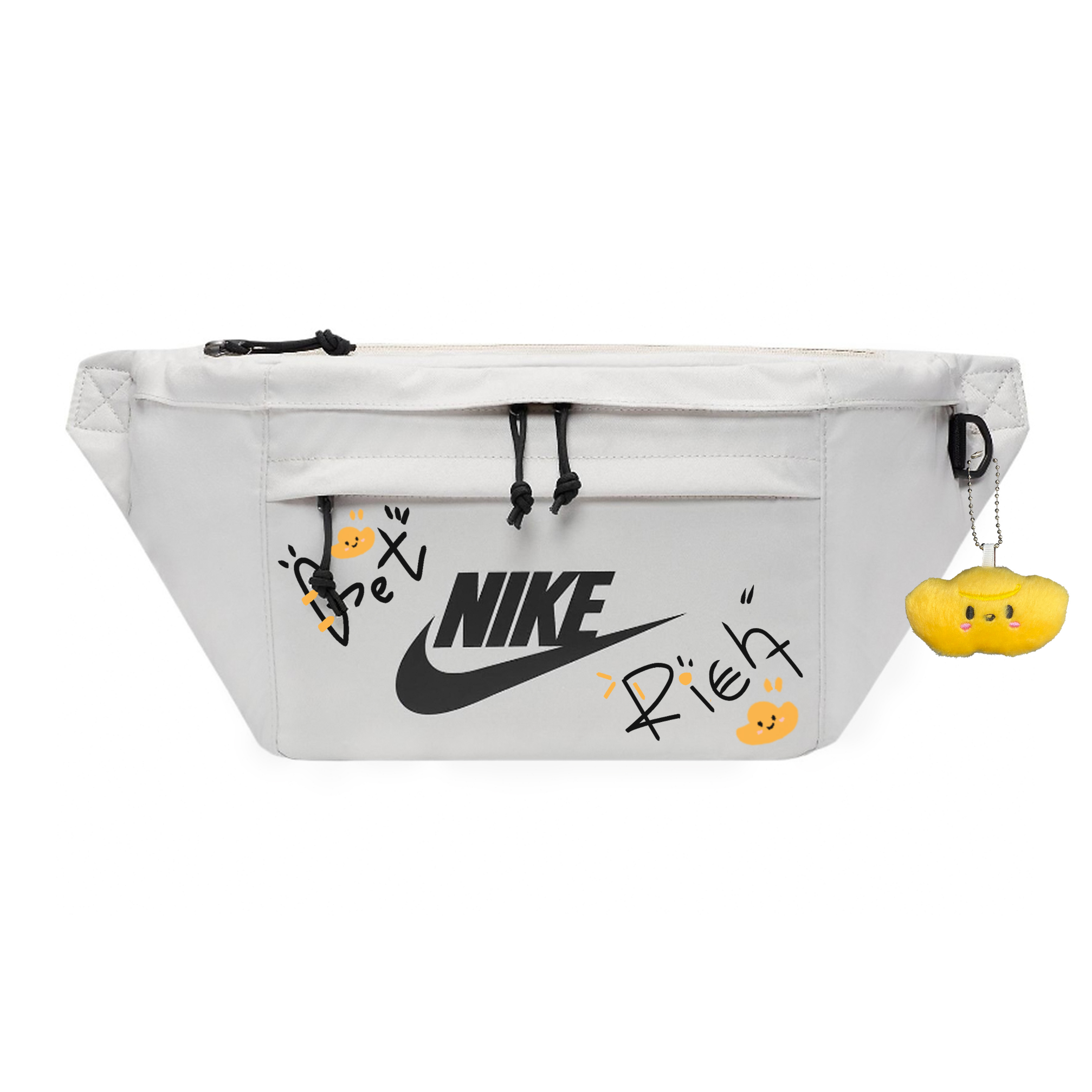 

Nike Тканевая поясная сумка унисекс белая, White