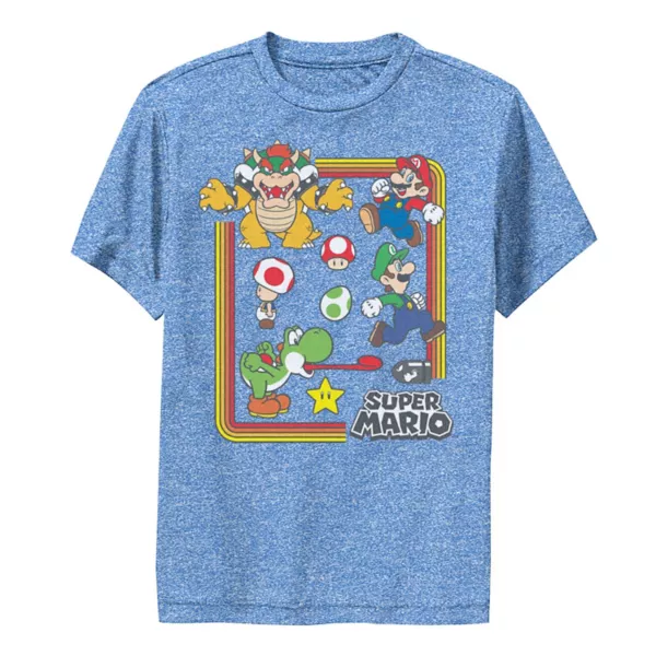 

Футболка для мальчиков 8-20 лет с принтом героев Super Mario Bros Licensed Character, синий