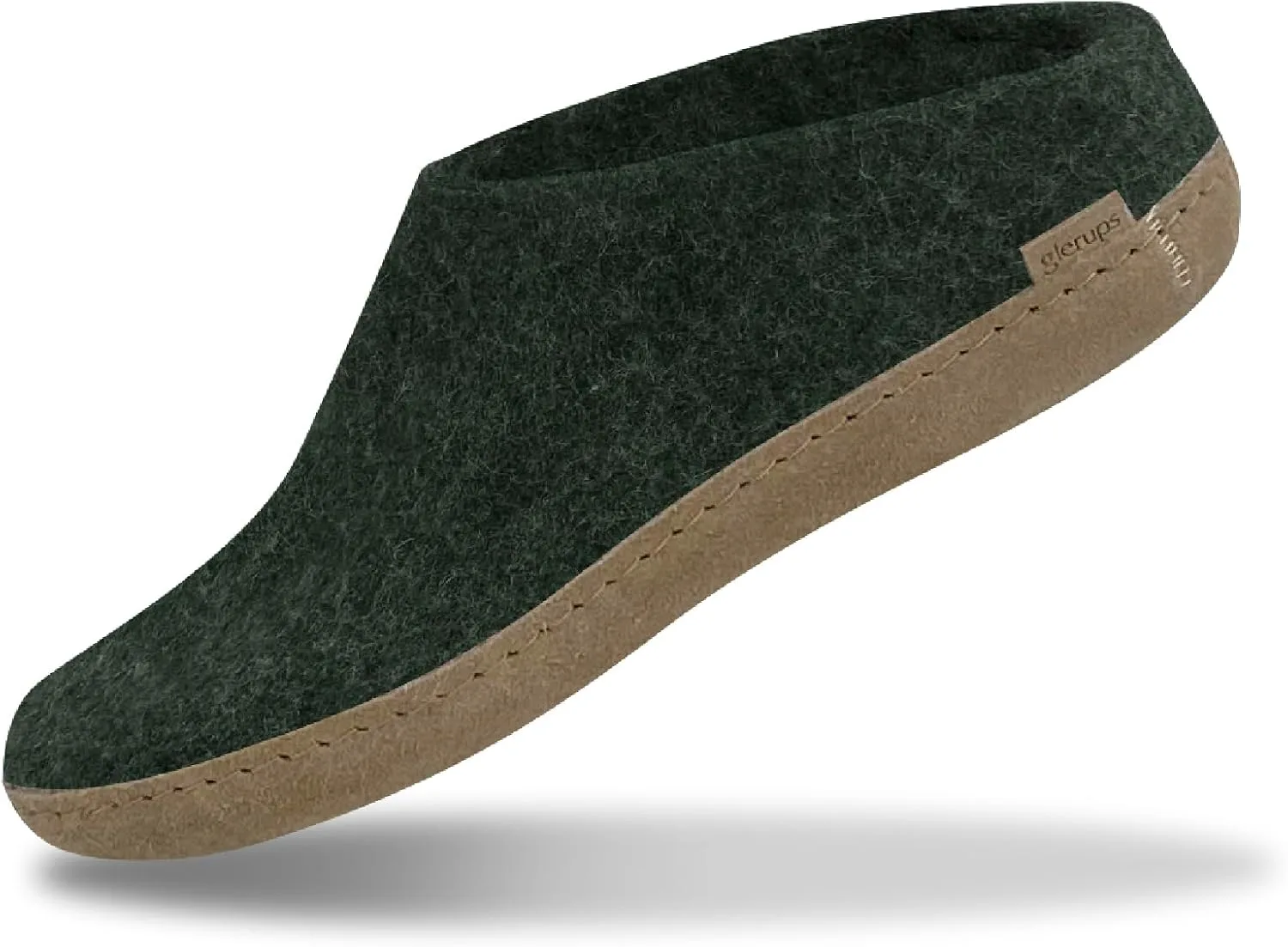 Войлочные тапочки Glerups dk B, унисекс, для взрослых, модель Hut Shoes, кожаная подошва, медовый