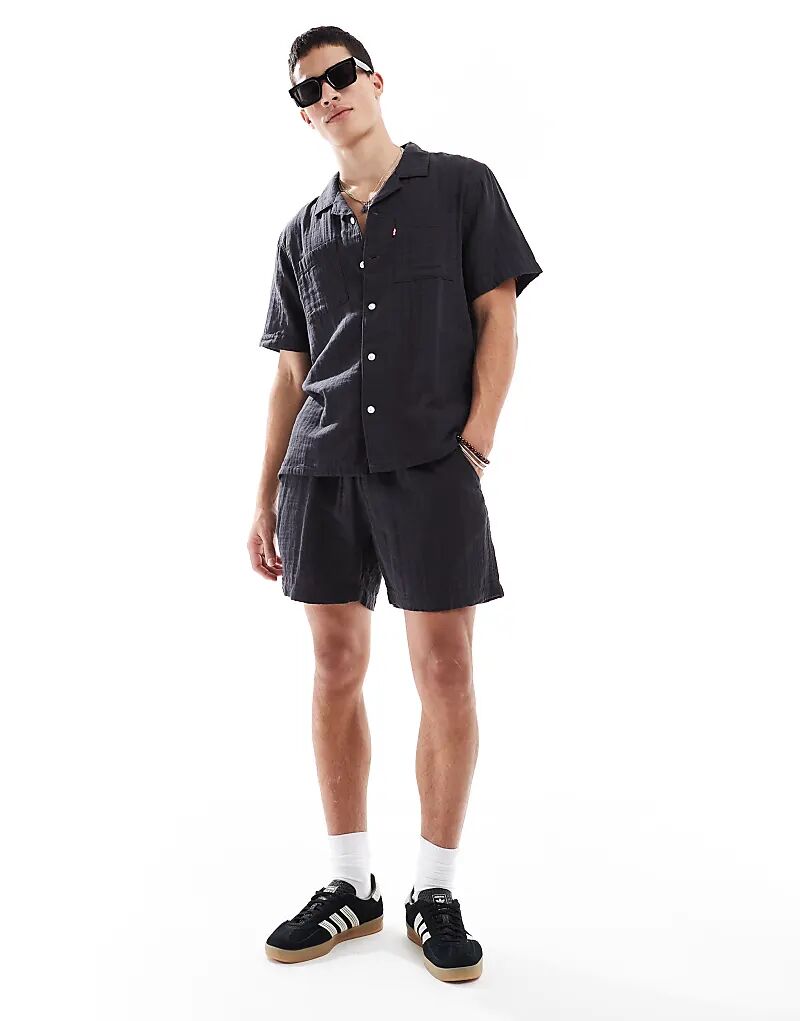 

Шорты-чиносы Levi's XX Chino Bay с завязками на шнуровке из сирсакера черного цвета