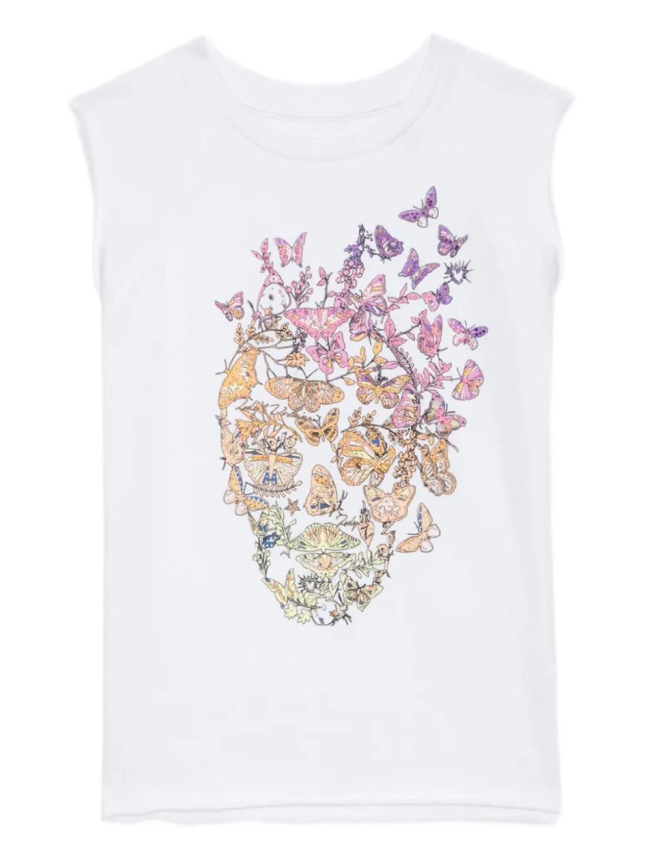 

Футболка Zadig&Voltaire Patti skull-graphic sleeveless top, белый