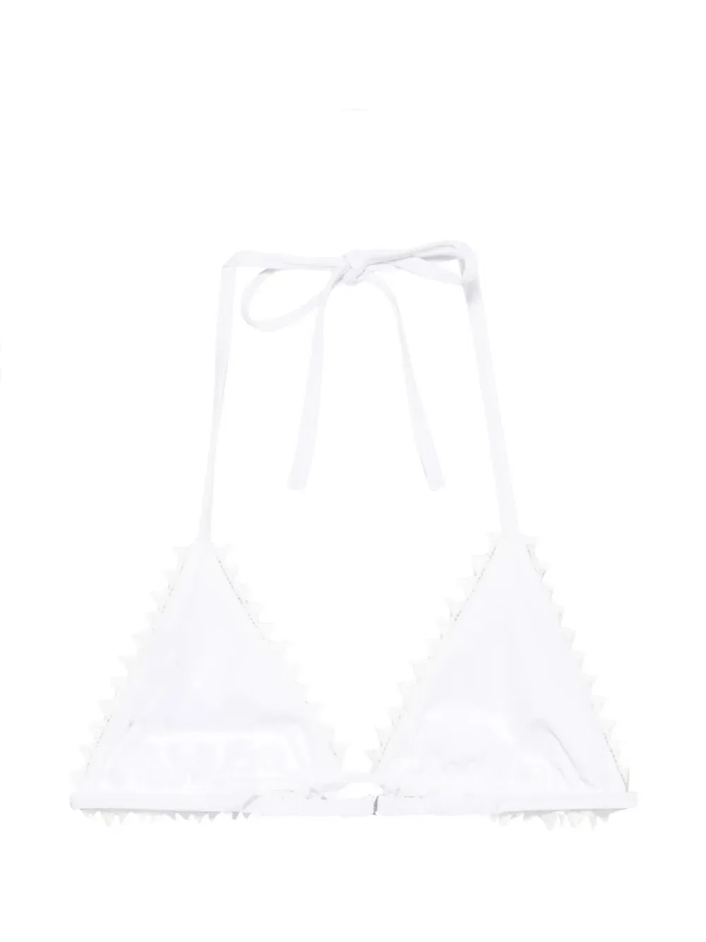 Бикини-топ с оборками в форме треугольника Jacquemus, белый — фото 2