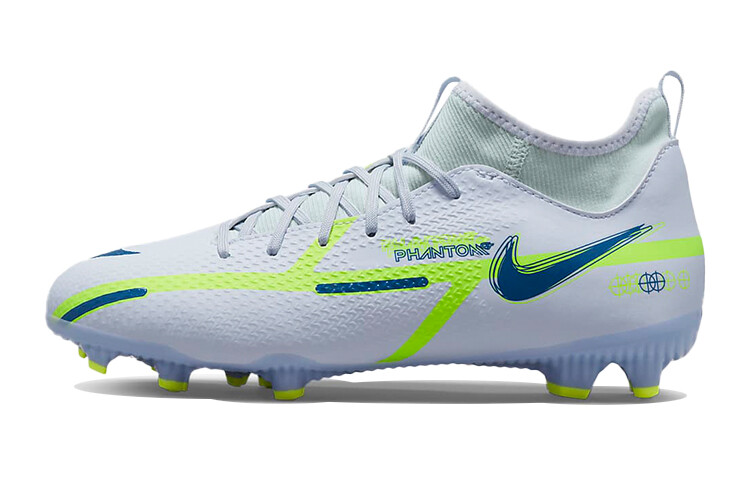 Футбольные бутсы Phantom GT Kids, детские, среднего размера, серые/зеленые Nike