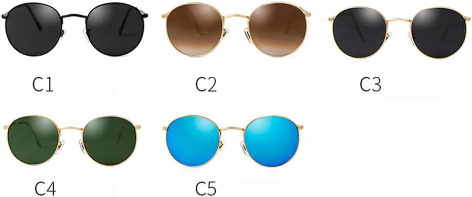 

Солнцезащитные очки UV400 с круглой градиентной металлической оправой для женщин и мужчин, для занятий спортом на открытом воздухе, бега и путешествий UYPTK, C1