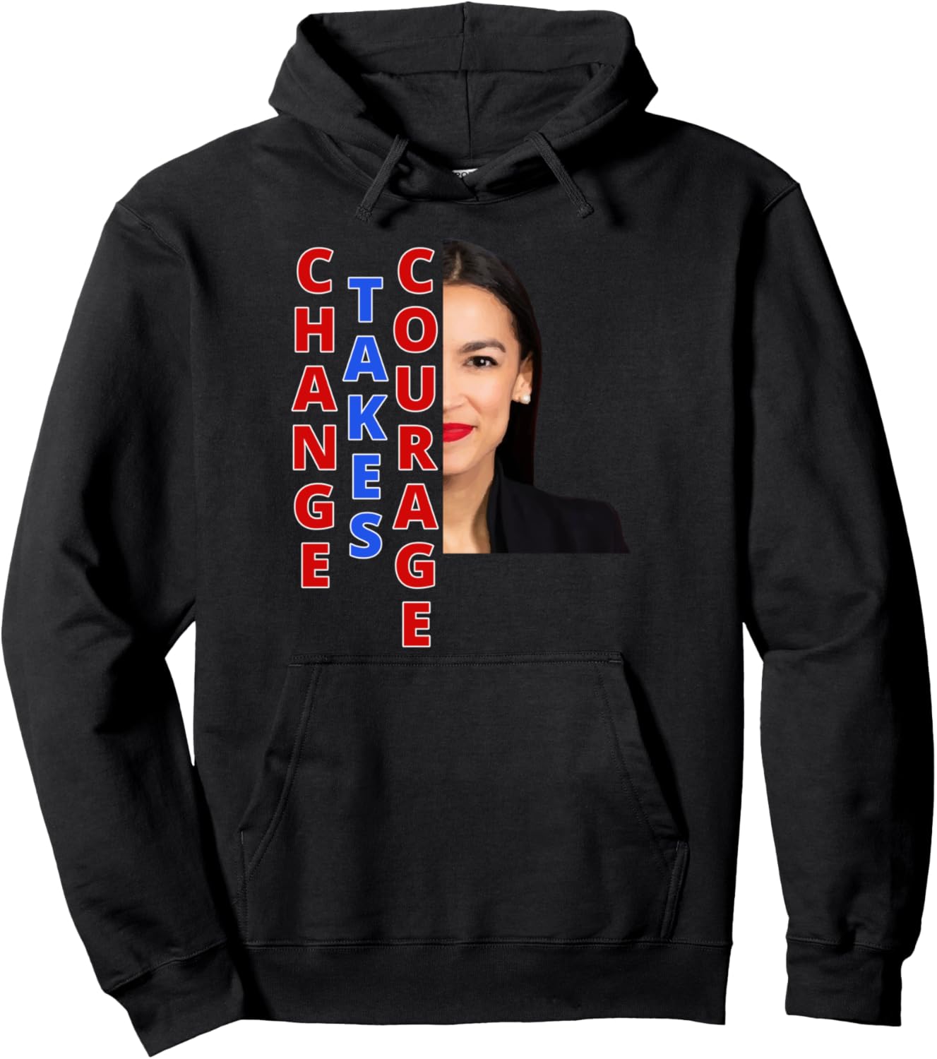 

Перемены требуют мужества. Толстовка с надписью AOC Ocasio Cortez Gift Alexandria Ocasio-Cortez Aoc Slogan Gift, черный