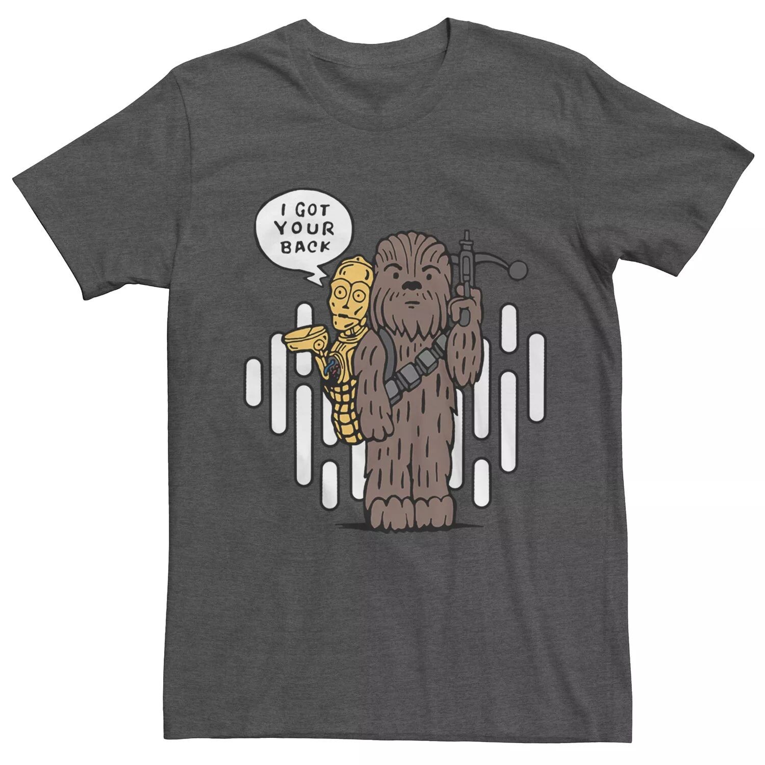 

Мужская футболка «Звездные войны: Чубакка и C-3PO» Licensed Character