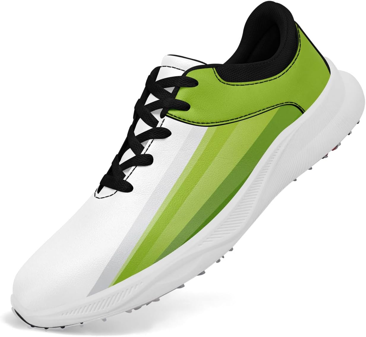 

Гольф обувь без шипов Gradient для мужчин и женщин - легкие водонепроницаемые спортивные кроссовки с вентиляцией для гольфа и активного отдыха на открытом воздухе Awsole, белый/черный/зеленый