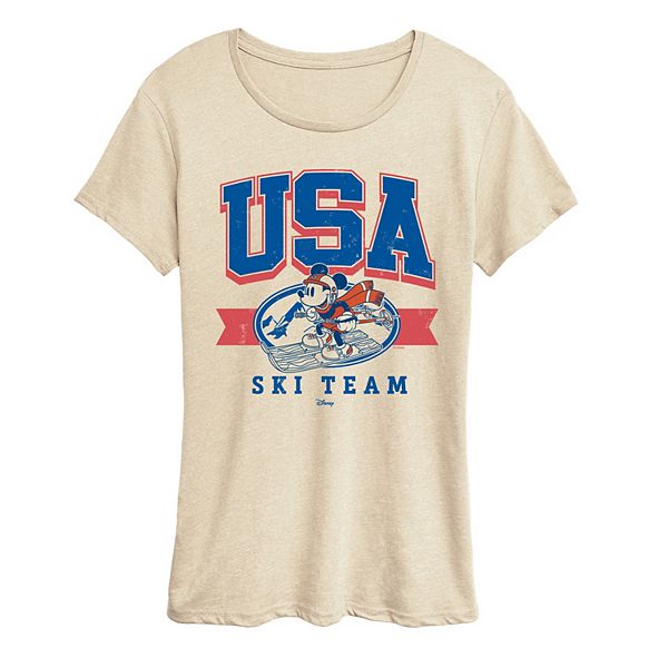 

Футболка женская Mickey Mouse USA Ski Team Disney, Beige