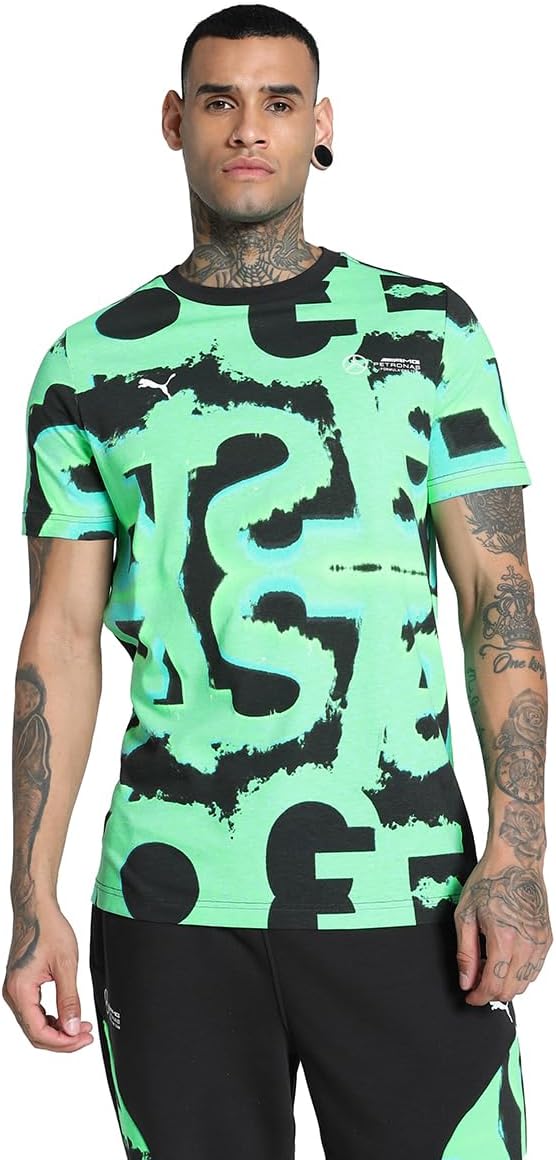 

Мужская футболка PUMA MAPF1 Neon Energy AOP (627583) - Футболка для автогонок MOTER, черный