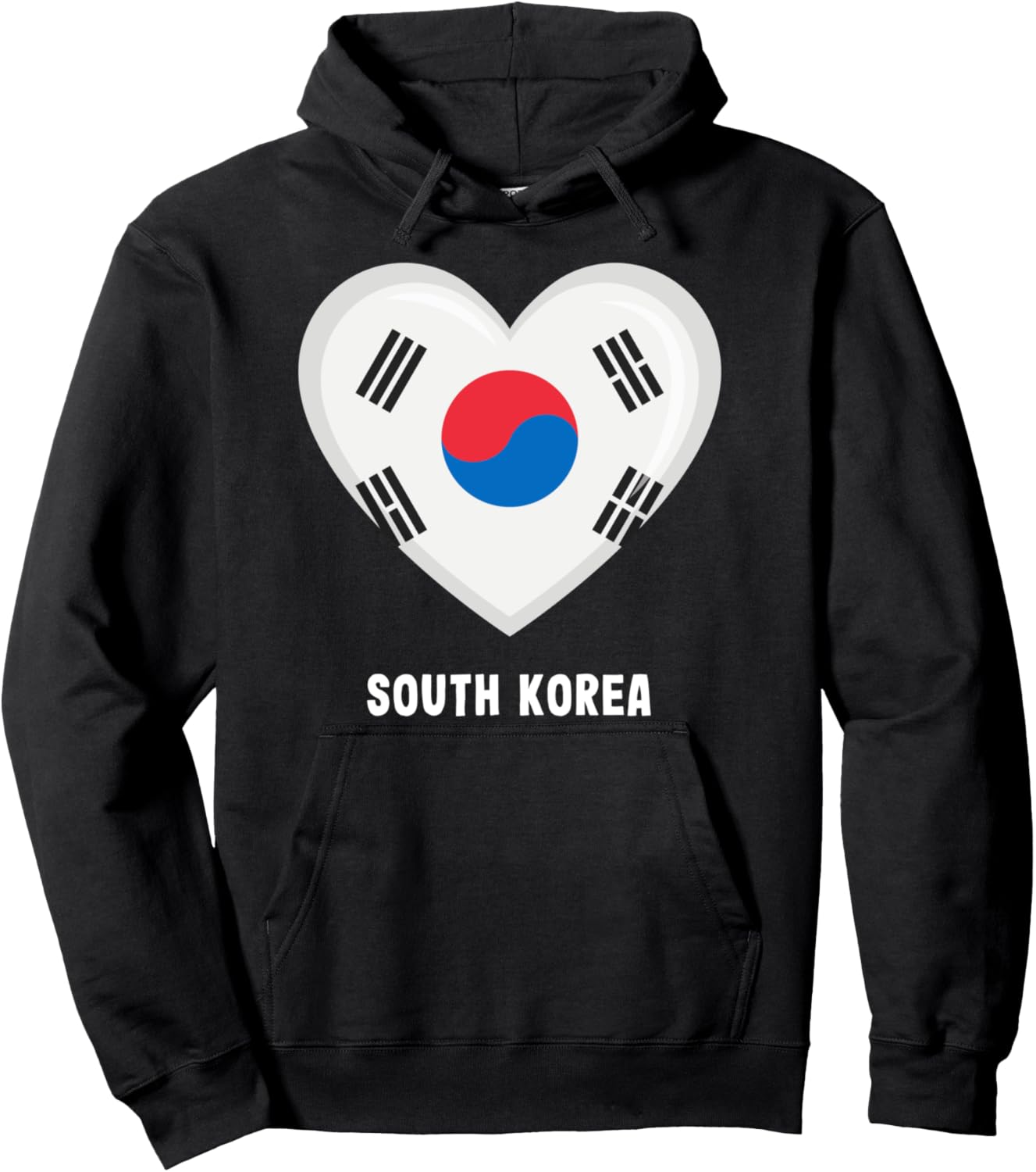 

Толстовка с корейским флагом, Корейская толстовка South Korea Flag Clothing, черный