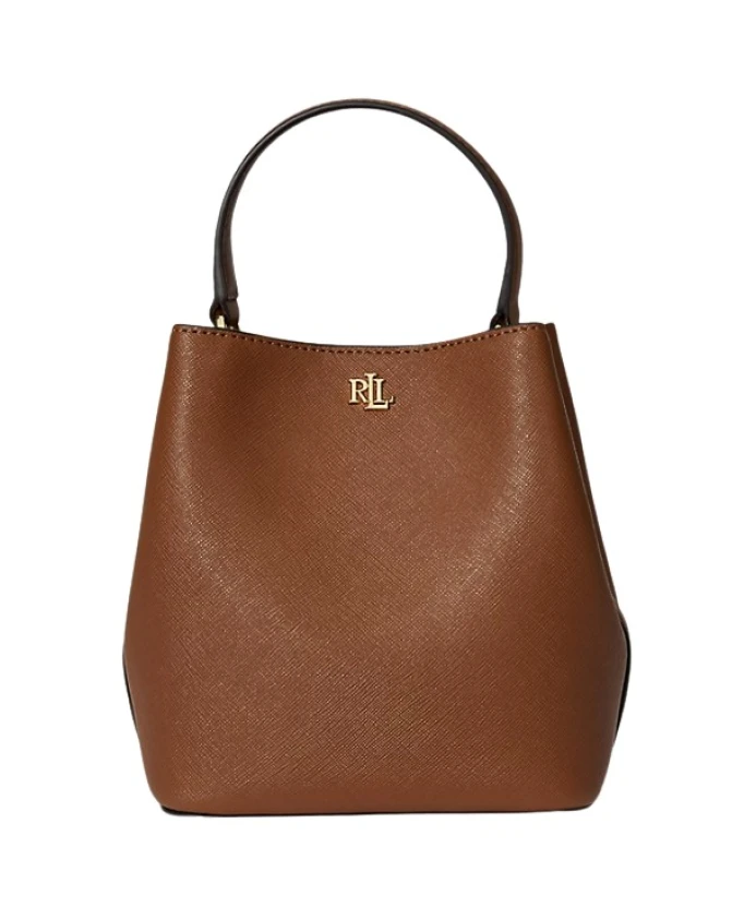 

Сумка-Ведро «Кроссхэтч» маленького размера. Ralph Lauren, коричневый