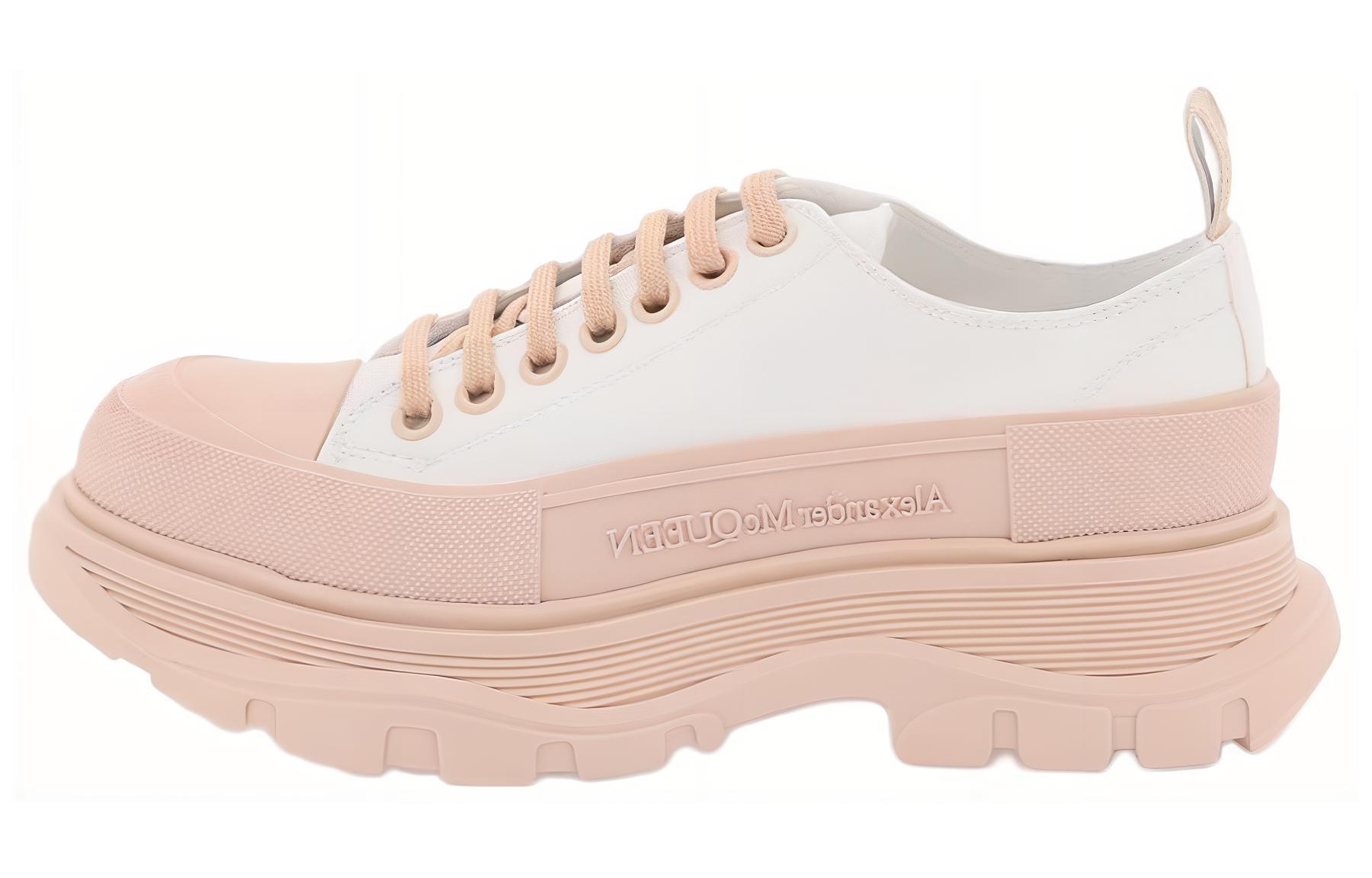 Кроссовки Tread Slick Canvas Alexander McQueen, бело-розовые