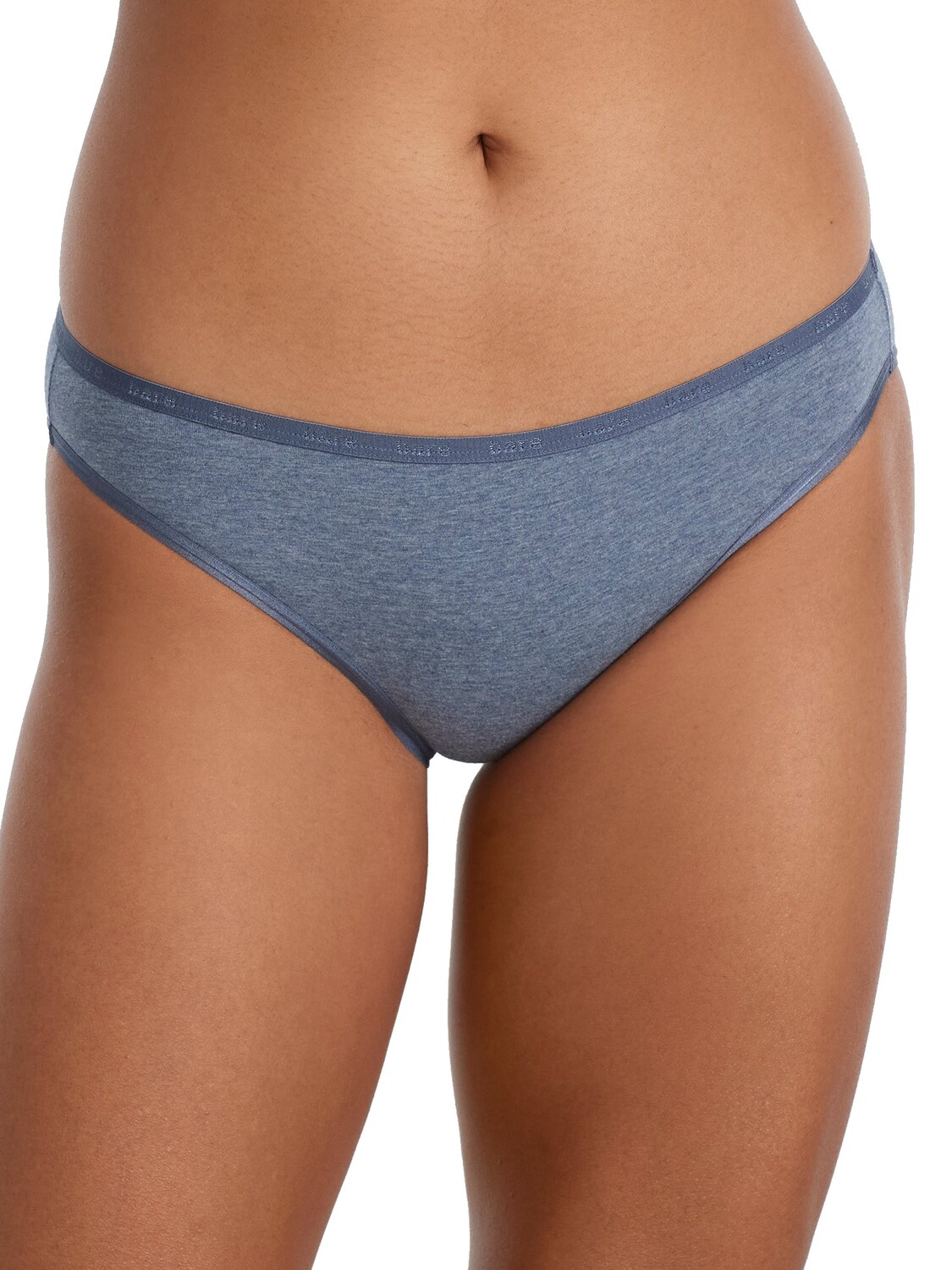 

Простое женское хлопковое бикини Bare на каждый день, цвет Blue Heather