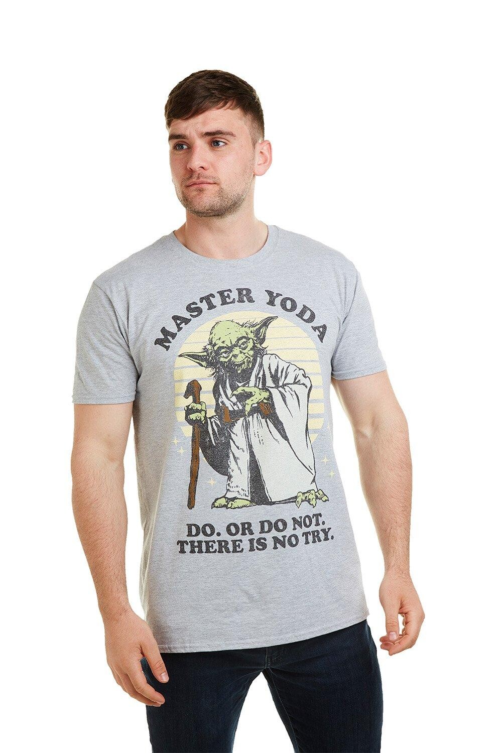 

Хлопковая футболка «Мастер Йода» Star Wars, серый