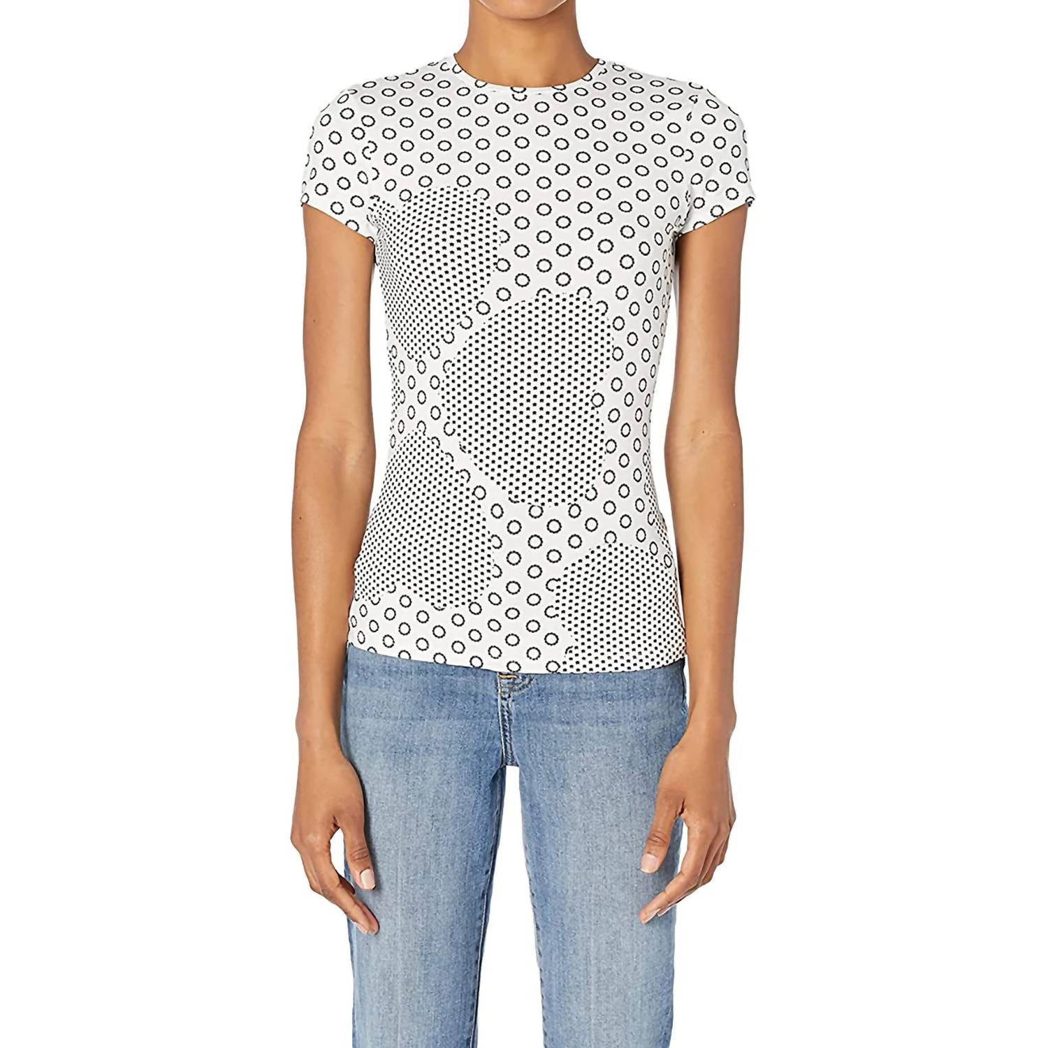 

Футболка Sirah Heart Printed Fit Tee черного/белого цвета Ted Baker