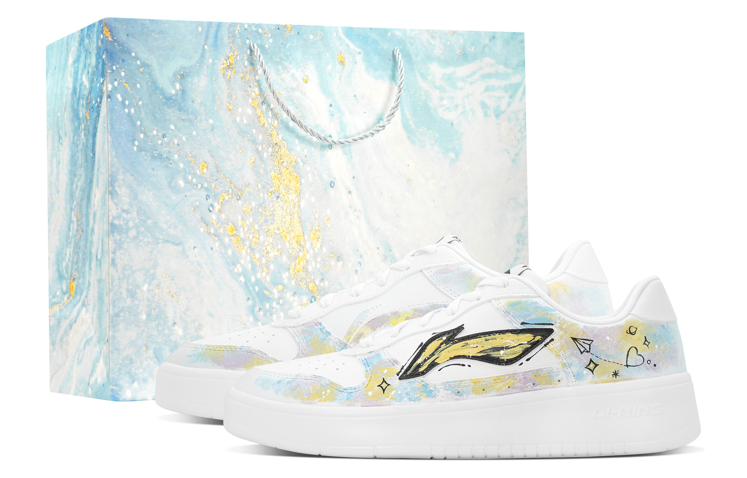 

Непромокаемые и износостойкие лодочные туфли low top Skateboard Shoes для мужчин LINING, мультиколор