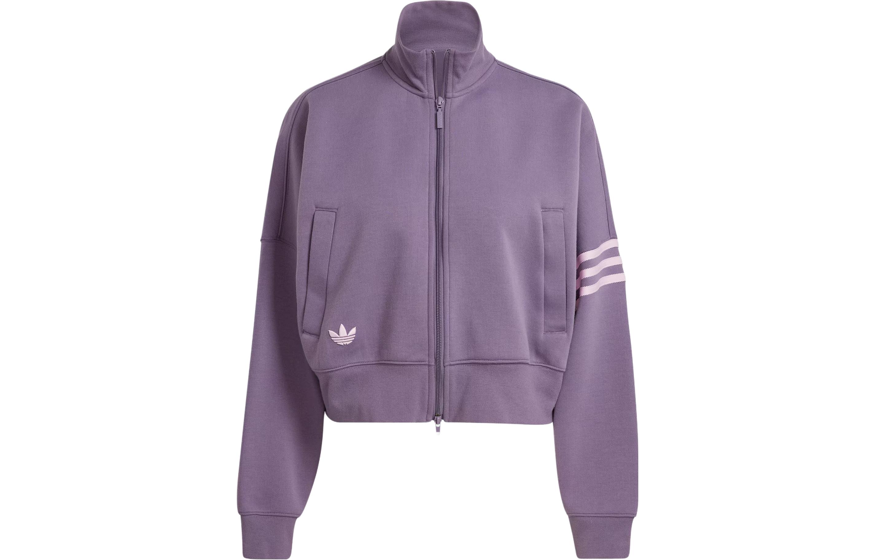 ADICOLOR NEUCLASSICS Куртка Женская Темно-Серая Фиолетовая Adidas Originals — фото 2