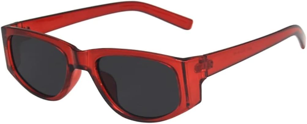 

Солнцезащитные очки с защитой UV400 | Овальные линзы «кошачий глаз» конфетных цветов | для женщин и мужчин, для занятий спортом на открытом воздухе и вождения DSVIGF, Red Gray