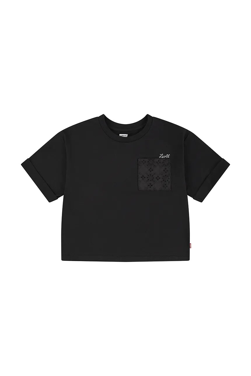 

Детская футболка ROLL CUFF MEET AND GREET T Levi'S, черный