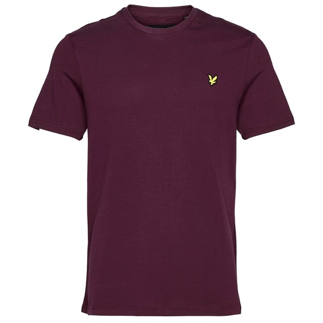 

Однотонная футболка красного цвета Lyle & Scott, бургундия