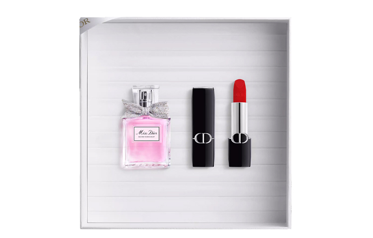 Подарочный набор Christian Dior: туалетная вода Miss Dior Blooming Bouquet, 30 мл + губная помада Dior Rouge Dior Velvet Lipstick 999 — фото 4