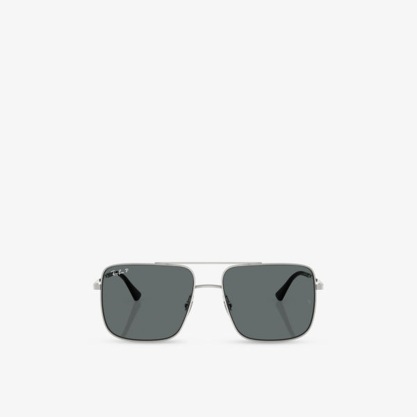 

Rb3758 квадратные металлические солнцезащитные очки Ray-Ban, серебряный