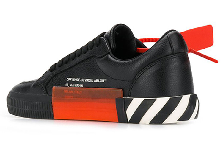 Кроссовки мужские Off-White с надписями, черный / белый — фото 4