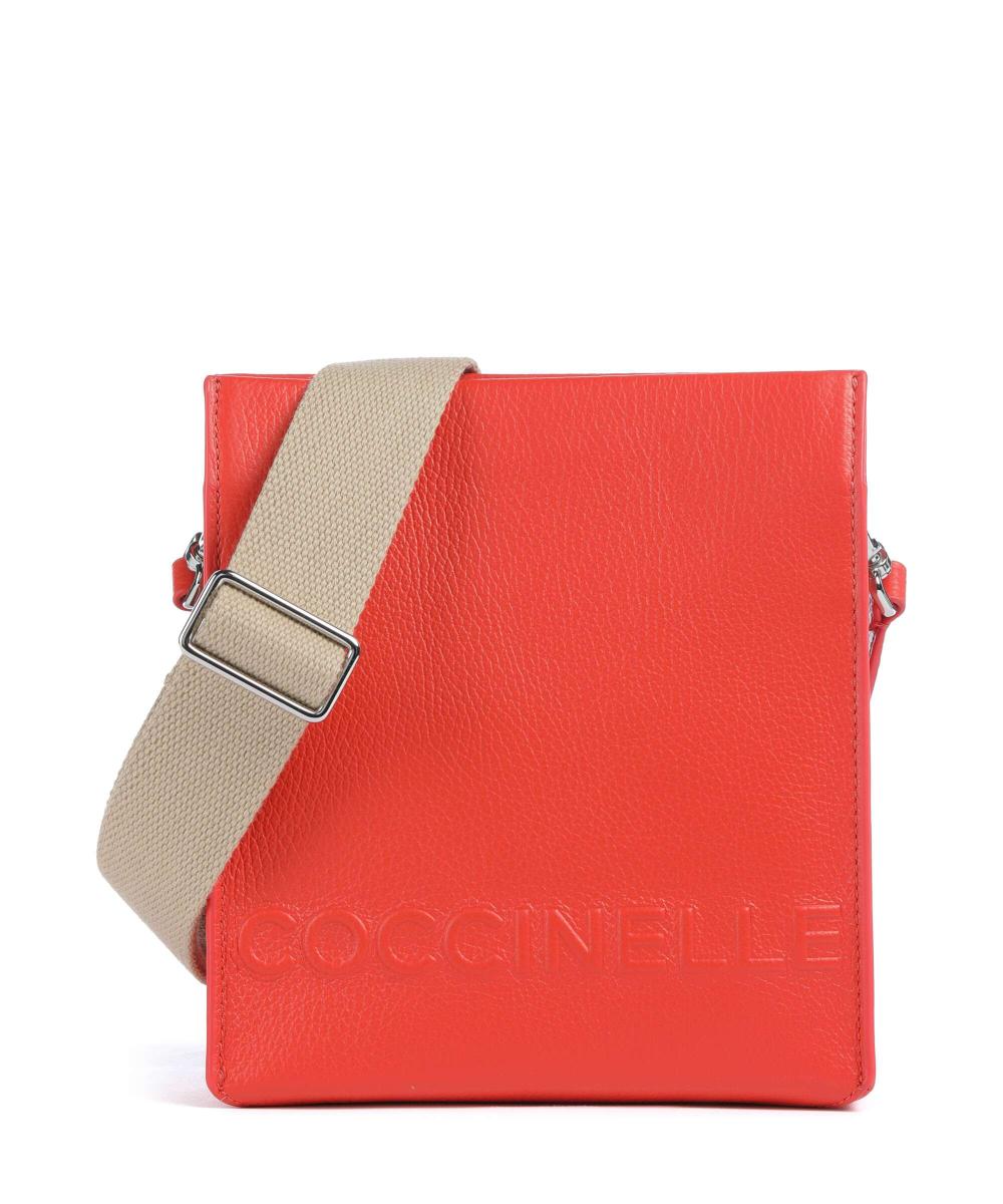 

Сумка через плечо Myrtha maxi из зерненой кожи с логотипом Coccinelle, оранжевый
