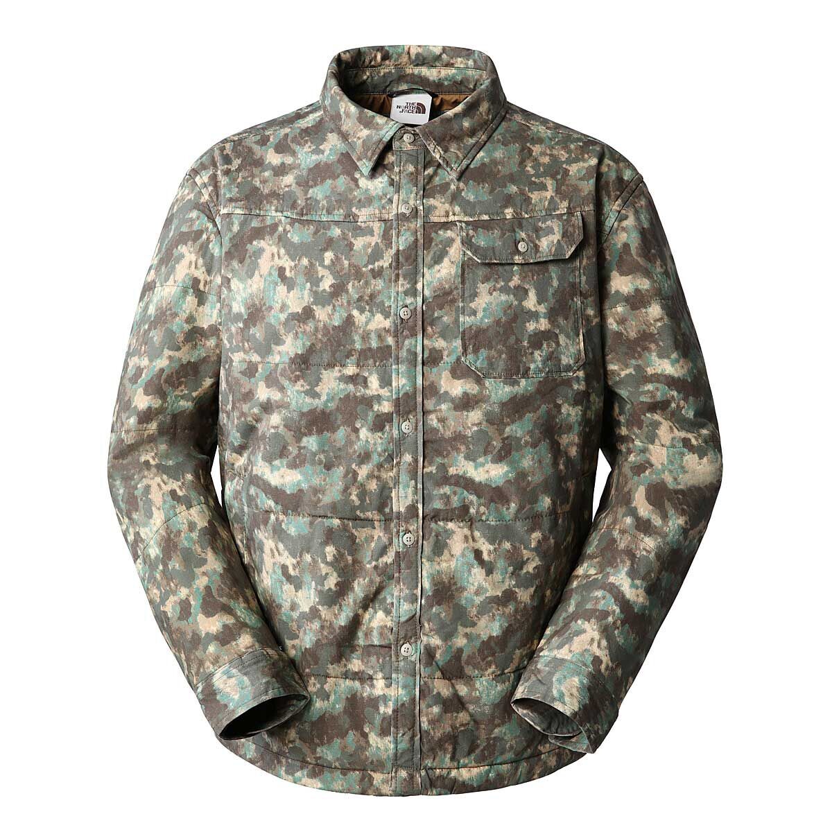 

Куртка M66 STUFFED SHIRT JACKET The North Face, цвет Military Olive Stippled Camo Print
