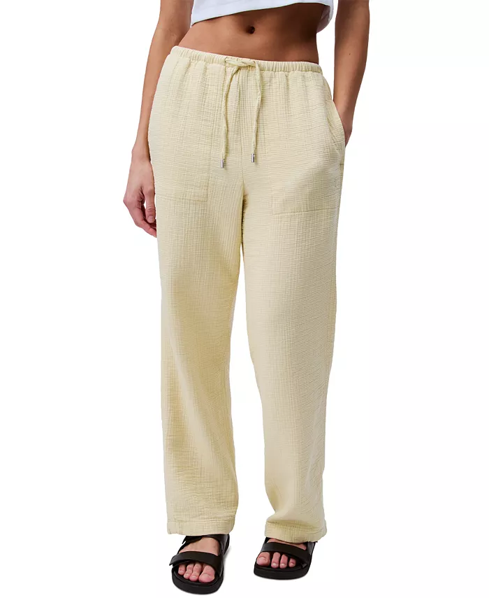 

Женские брюки-стринги из двойной марли Calvin Klein Jeans, желтый