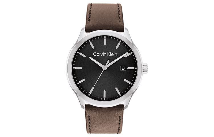 

Calvin Klein Часы Quartz Movement Tan Watch Dial Men's Watch, Black Dial 25200354