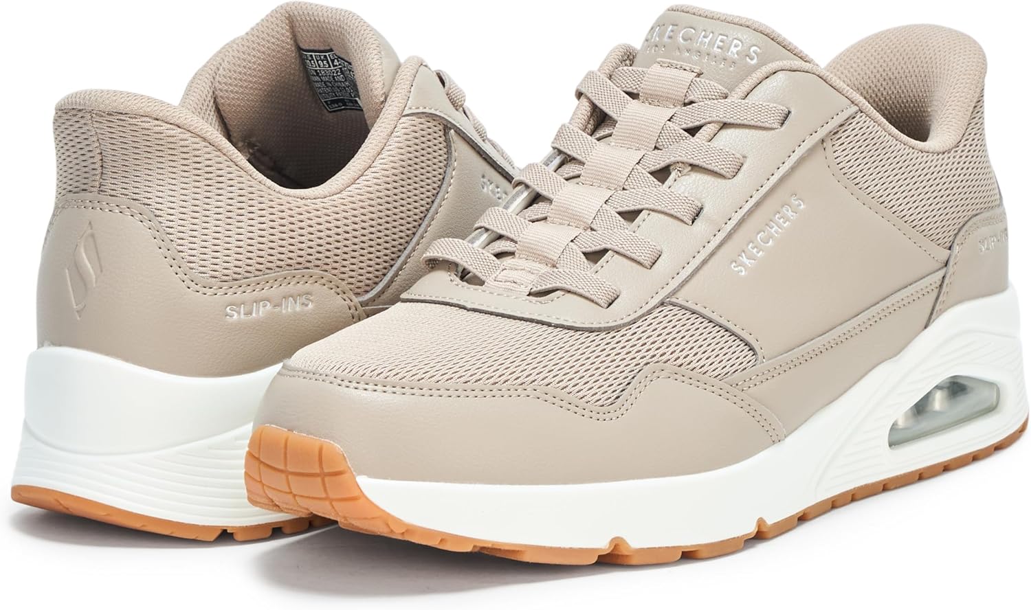 Мужские кроссовки Skechers Uno - Banksia без застежек, Taupe — фото 3