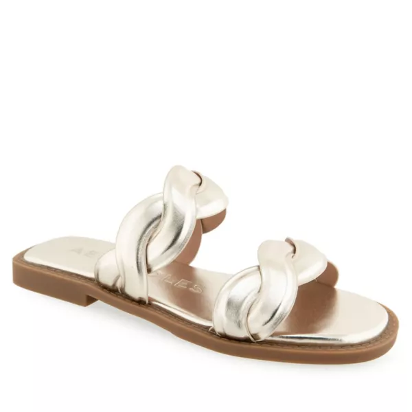 Женские сандалии Colette на плоской подошве Aerosoles, цвет gold metallic
