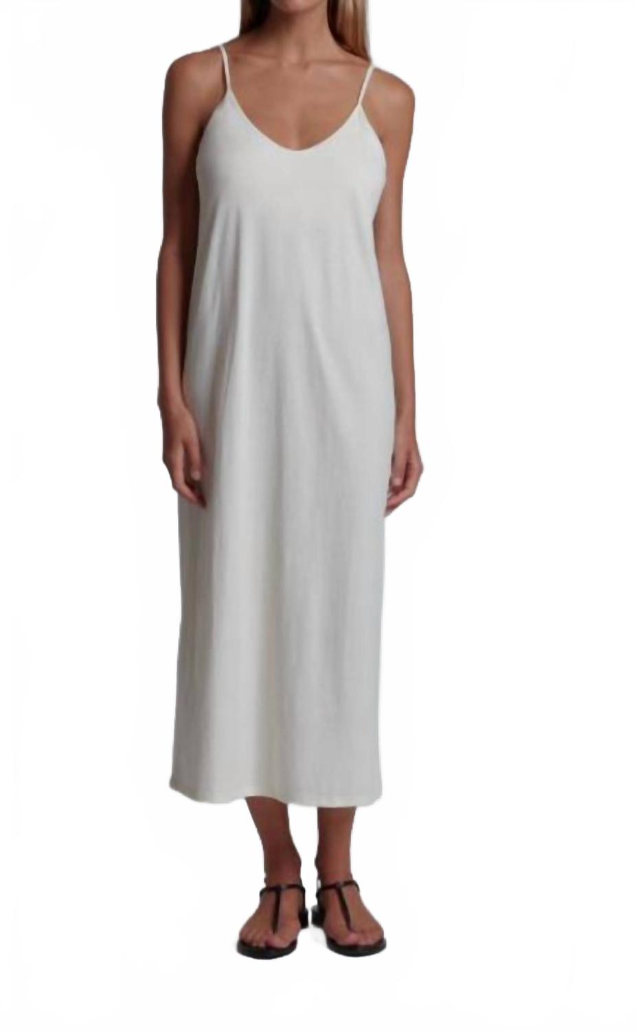 

Длинное сексуальное платье-комбинация с встроенным бюстгальтером в цвете меренга Skin, Meringue