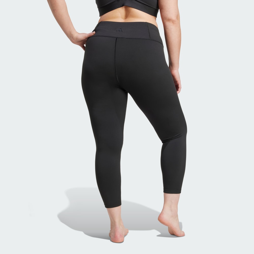 Леггинсы Adidas All Me 7/8 Leggings (Plus Size), цвет Black/Black — фото 2