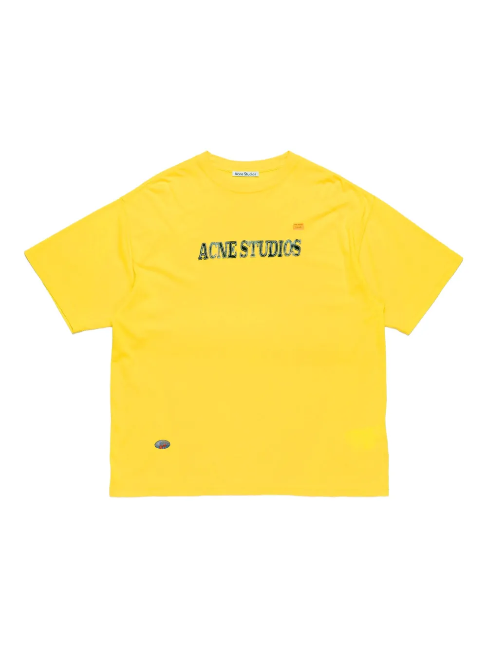 

Футболка из смесового хлопка Acne Studios, желтый