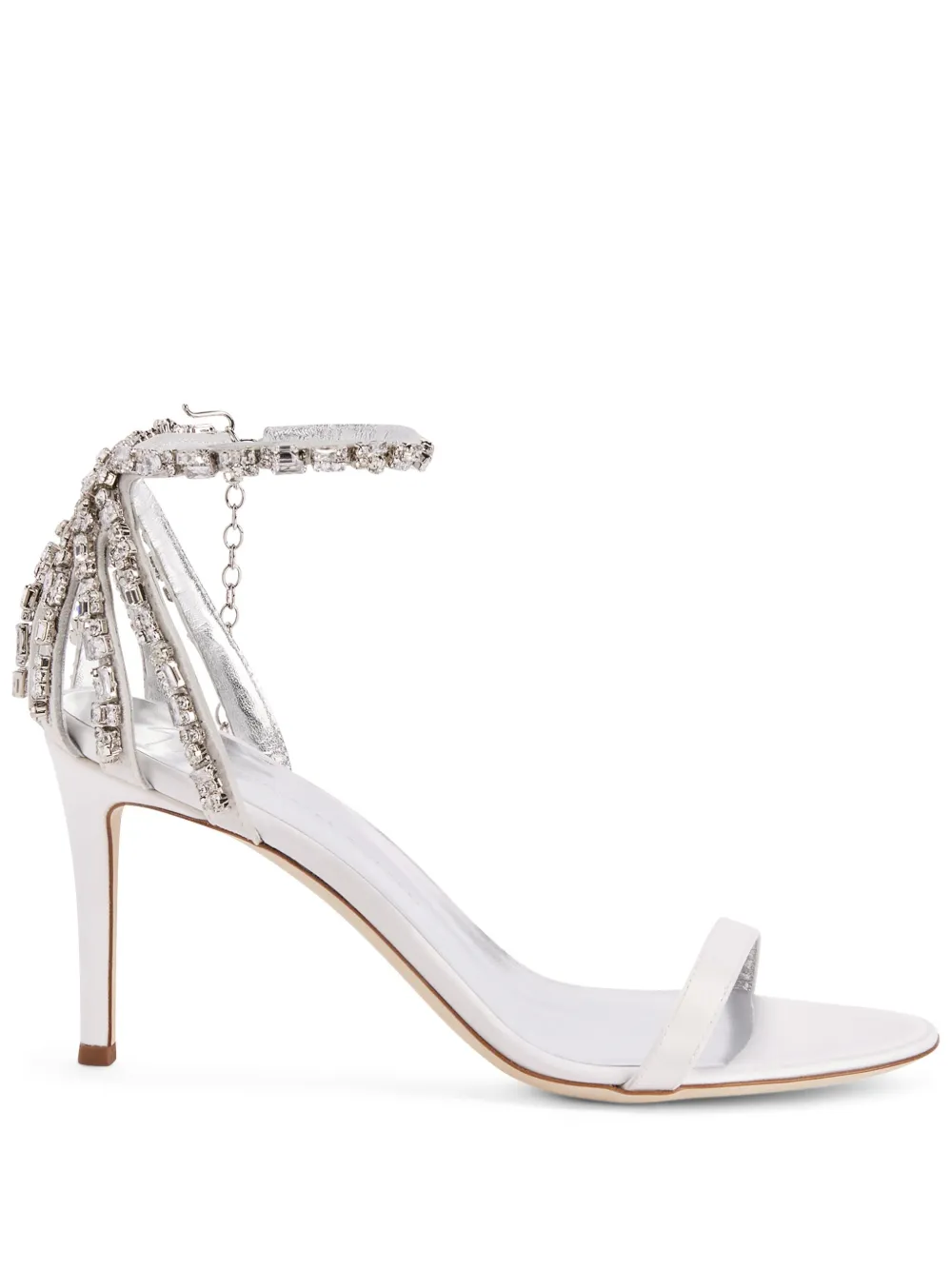 Босоножки Adele 105 на шпильке Giuseppe Zanotti, белый