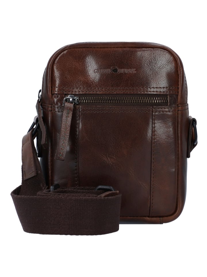 

Greenburry Мини-сумка Newport, кожаная, 18 см, кофейного цвета