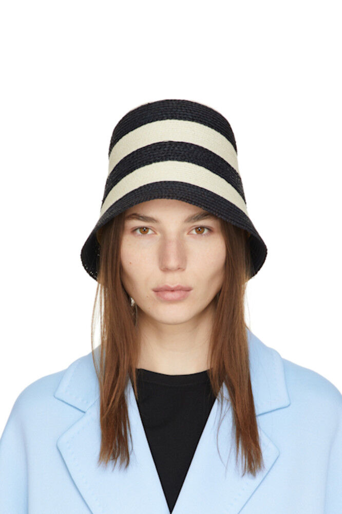 

Пляжная шляпа Orma в полоску синего и бежевого цвета Max Mara