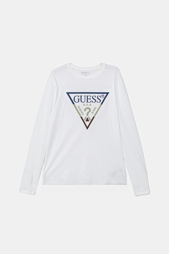 

Детская хлопковая водолазка Guess, белый