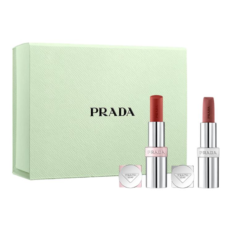 

Двухцветный бальзам для губ Matching Set, легко растушевывается, натуральный PRADA
