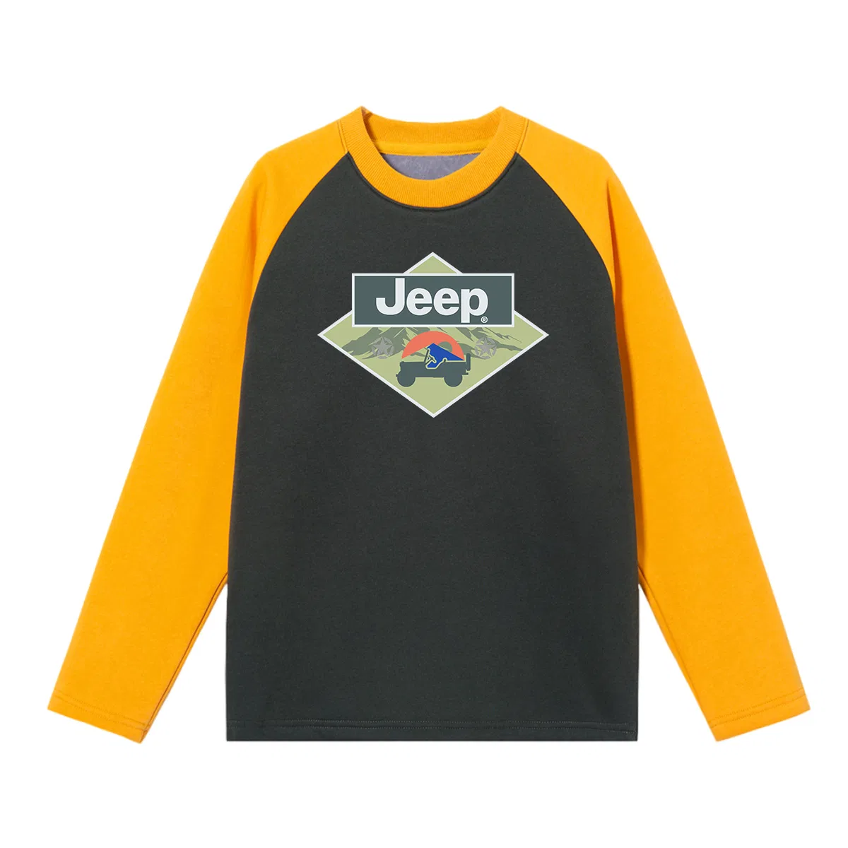 Свитшот детский Grade School с круглым вырезом Moderate Jeep, Black White — фото 3