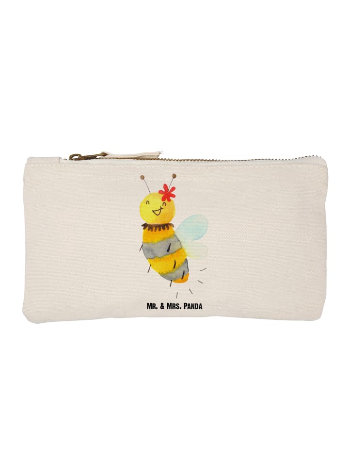 

Mr. & Mrs. Panda Белая тканевая сумка с изображением пчелы и цветка, без надписи