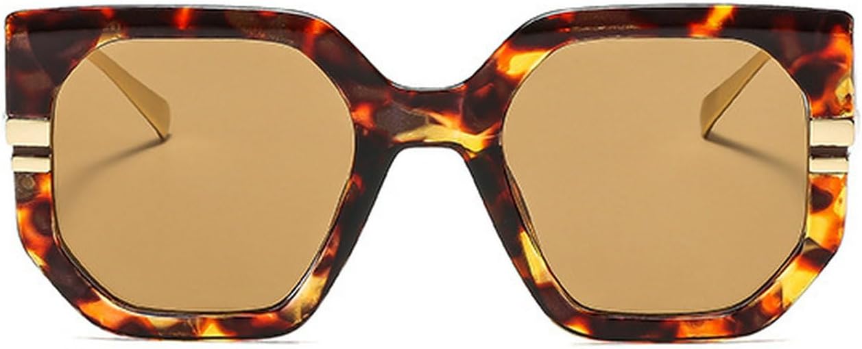 

Laureles Модные солнцезащитные очки квадратной формы с многоугольным оправой для женщин, защита от УФ-излучения UV400, ретро-градиент, мужские солнцезащитные очки с леопардовым принтом для женщин, C4