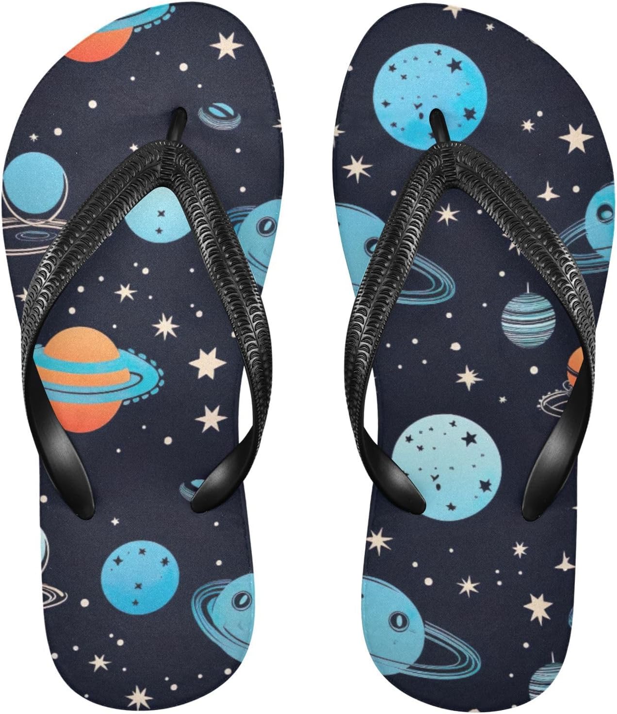 

Женские и мужские летние пляжные шлепанцы Space Planet Galaxy, повседневные сандалии для душа Kfbe