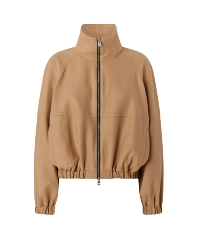 

Вязаный топ в рубчик с овальной отделкой Pinko, коричневый