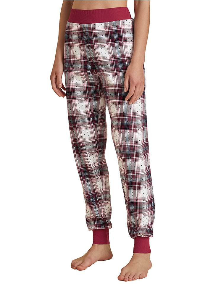

Пижамные брюки Calida Pyjama-Hose, цвет Bordeaux/Weiß