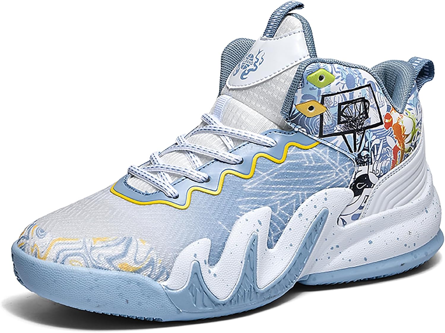 

Кроссовки CJSPORX для мужчин и женщин, баскетбольные, дышащие, мужские, противоскользящие, для улицы, модные, унисекс, белый/синий