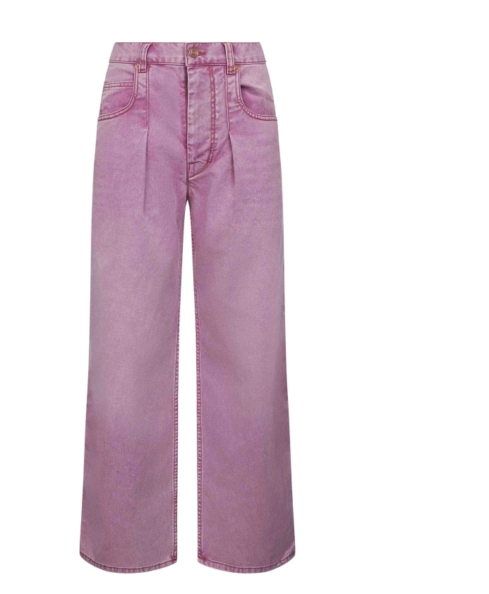 

Розовые джинсы с широкими штанинами Isabel Marant, розовый