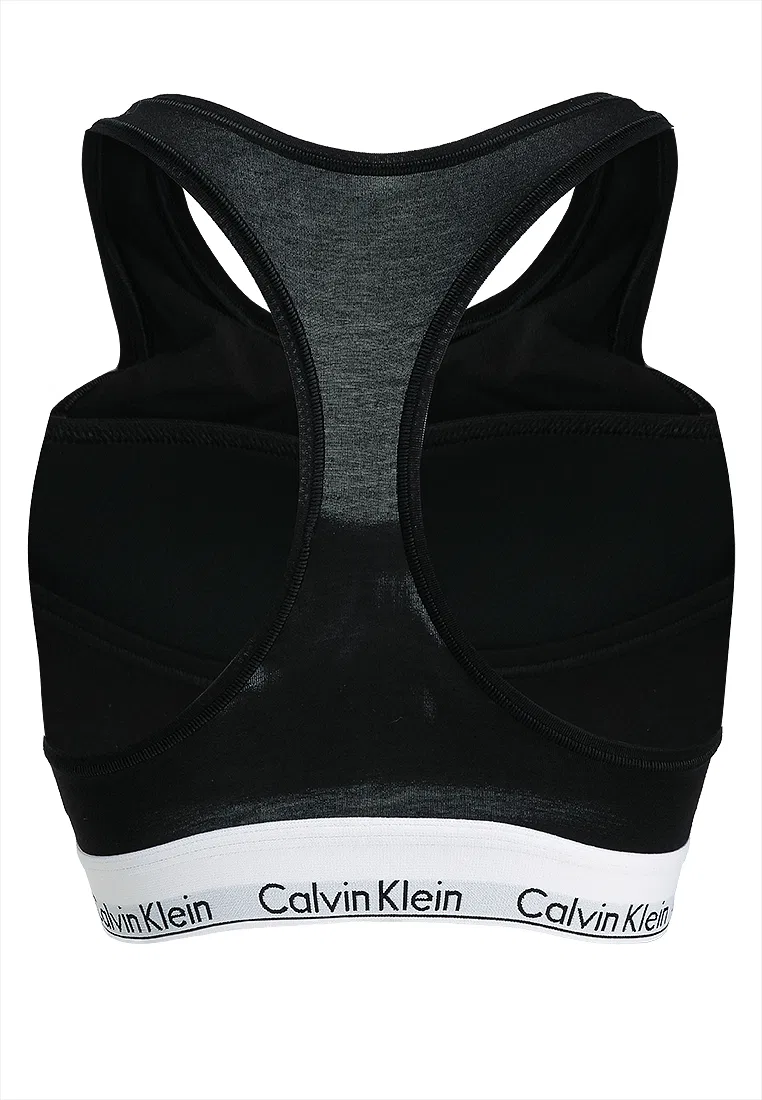 Бюстгальтер-бралетт, хлопок, Calvin Klein, белый — фото 2